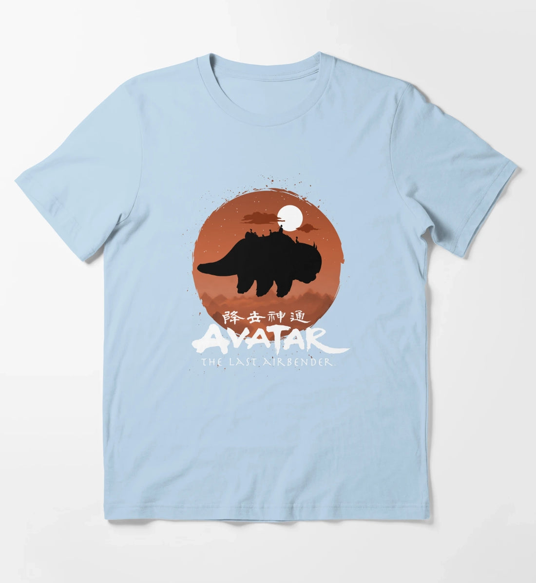 Avatar The Last Airbender Halloween Team Avatar Poster T-Shirt Sky Blue