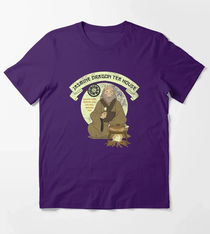 Avatar The Last Airbender Iroh Jasmine Dragon Tea House T-Shirt Purple