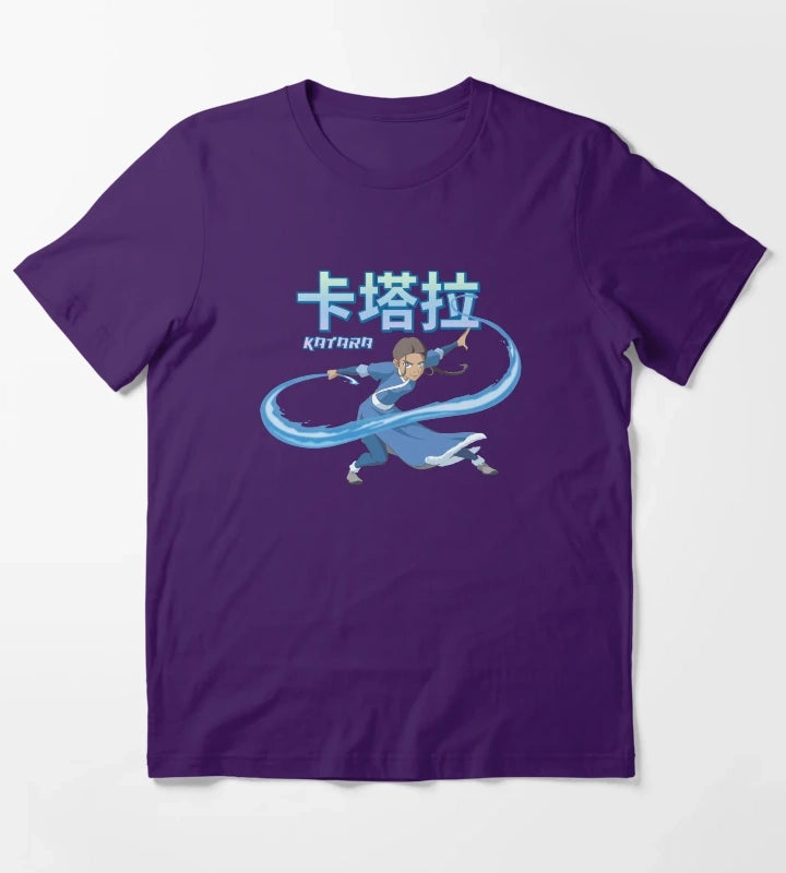 Avatar The Last Airbender Katara Water Action Pose T-Shirt Purple