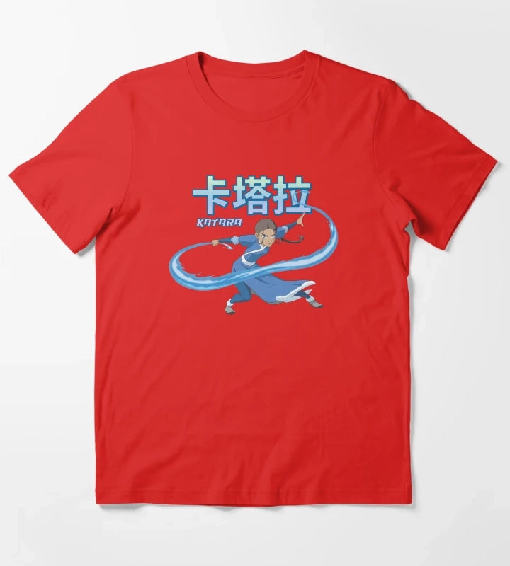 Avatar The Last Airbender Katara Water Action Pose T-Shirt Red