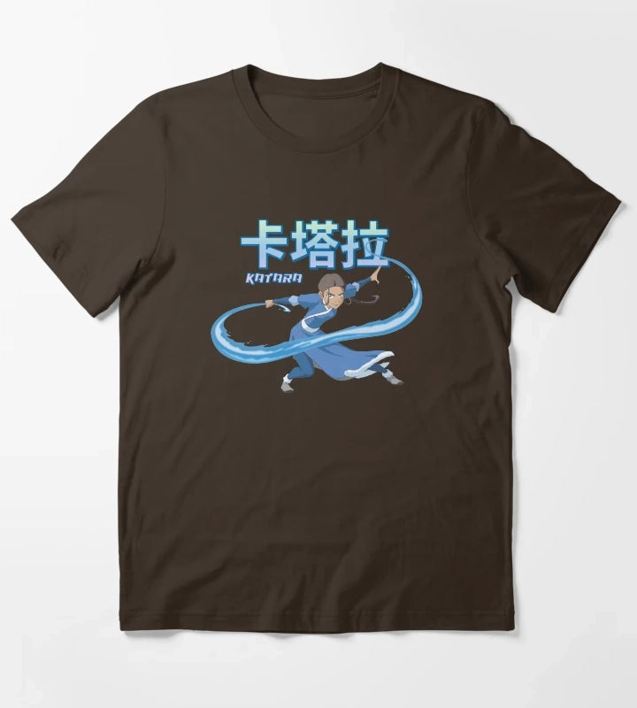 Avatar The Last Airbender Katara Water Action Pose T-Shirt Brown