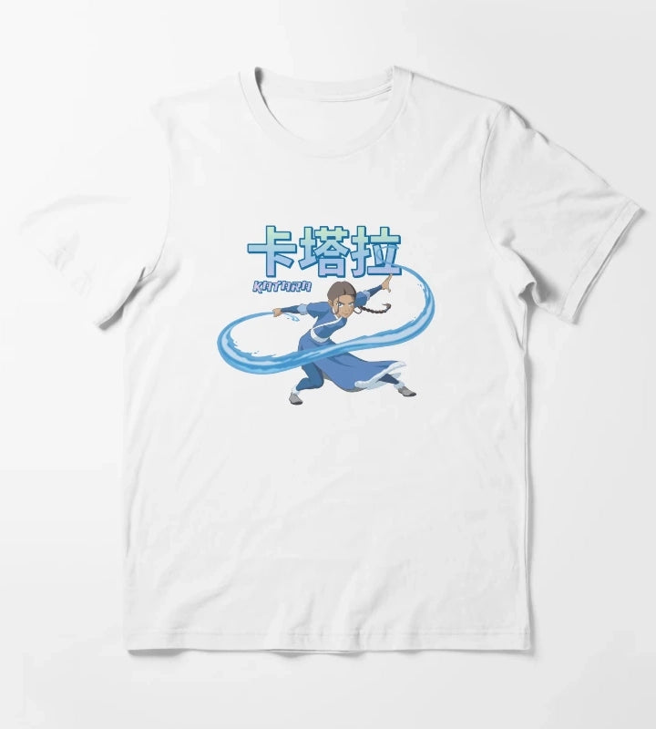 Avatar The Last Airbender Katara Water Action Pose T-Shirt White