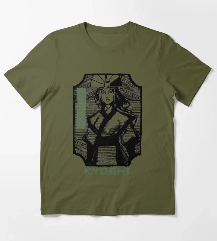 Avatar The Last Airbender Kyoshi Earth Kingdom Avatar T-Shirt Olive Green