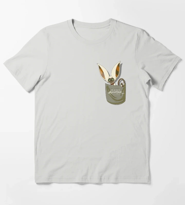 Avatar The Last Airbender Momo Pocket T-Shirt Light Grey