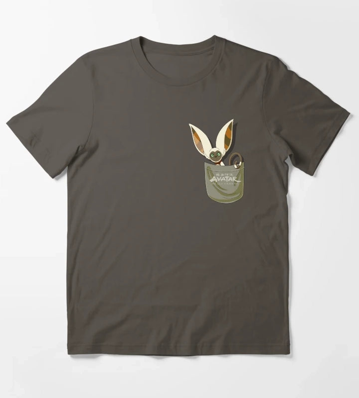 Avatar The Last Airbender Momo Pocket T-Shirt Dark Grey