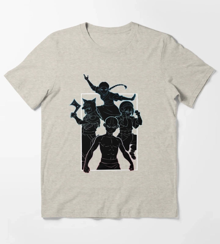 Avatar The Last Airbender Neon Outline Team Avatar Poster T-Shirt Cream