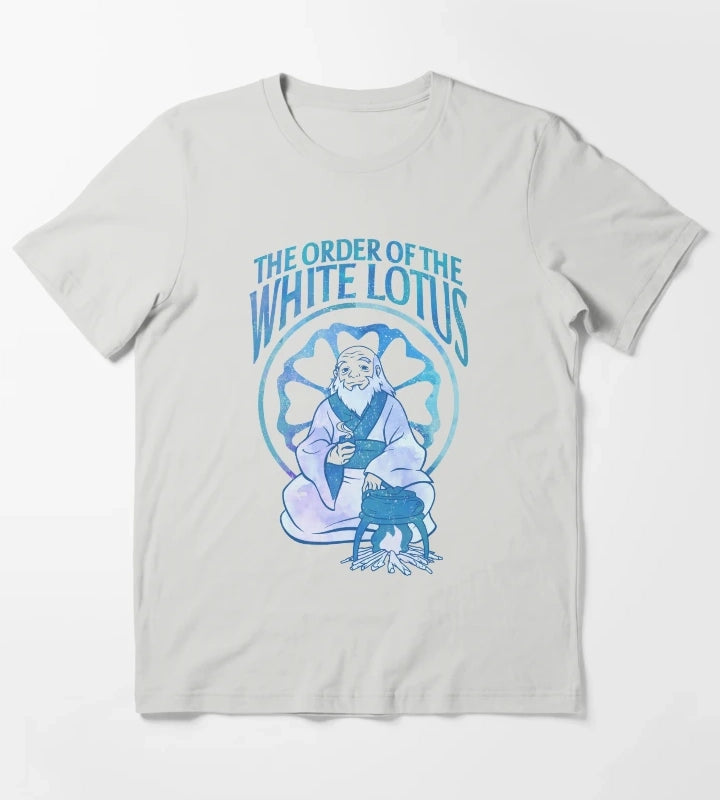 Avatar The Last Airbender Order Of The White Lotus Iroh T-Shirt Light Grey