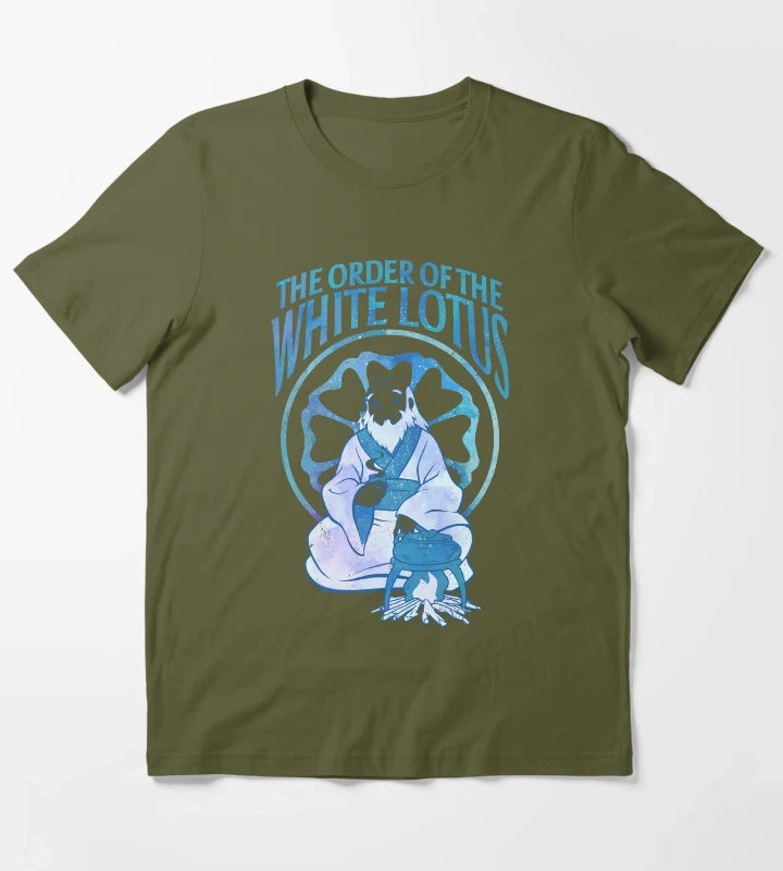 Avatar The Last Airbender Order Of The White Lotus Iroh T-Shirt Olive Green