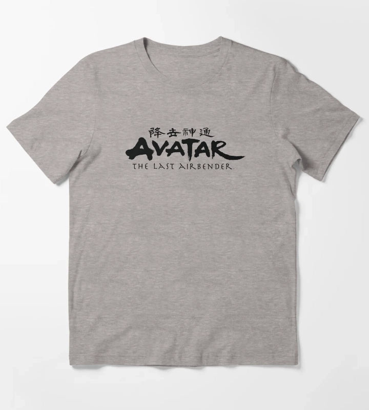 Avatar The Last Airbender Painted Show Ideograph Logo T-Shirt Heather Grey