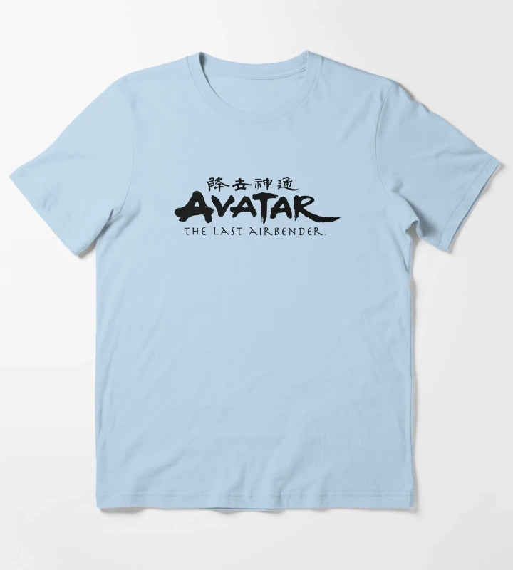 Avatar The Last Airbender Painted Show Ideograph Logo T-Shirt Sky Blue