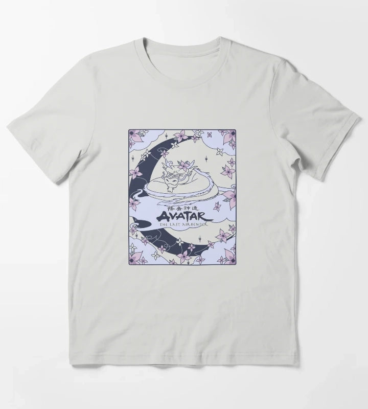 Avatar The Last Airbender Roku Dragon Card T-Shirt Light Grey