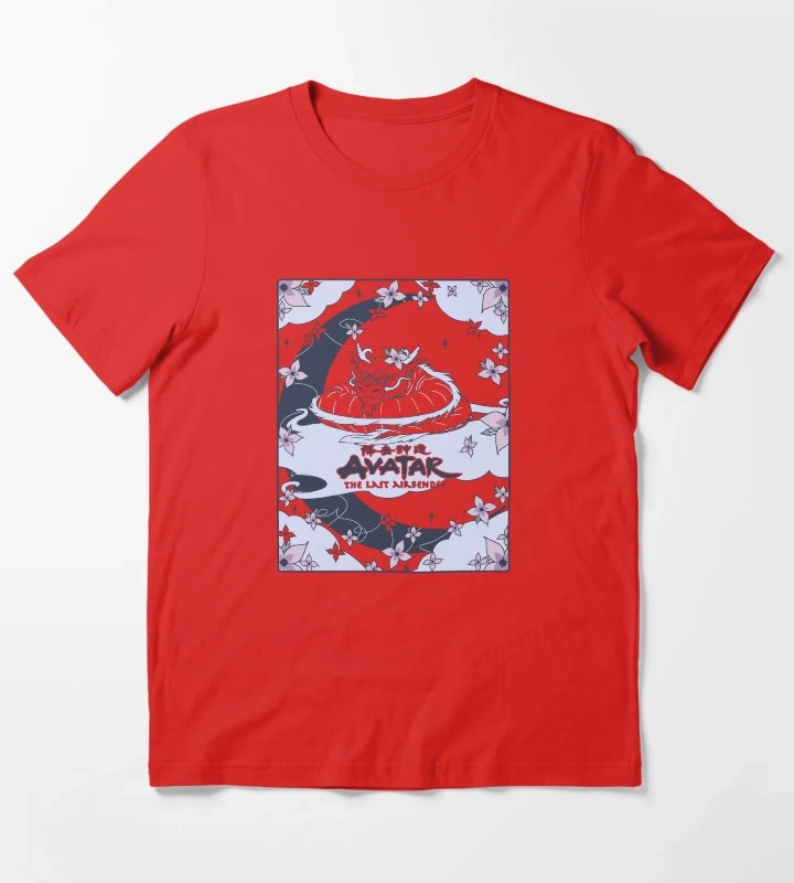 Avatar The Last Airbender Roku Dragon Card T-Shirt Red