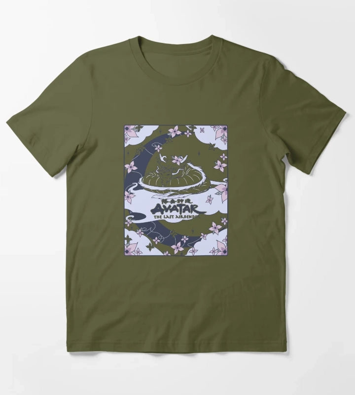 Avatar The Last Airbender Roku Dragon Card T-Shirt Olive Green