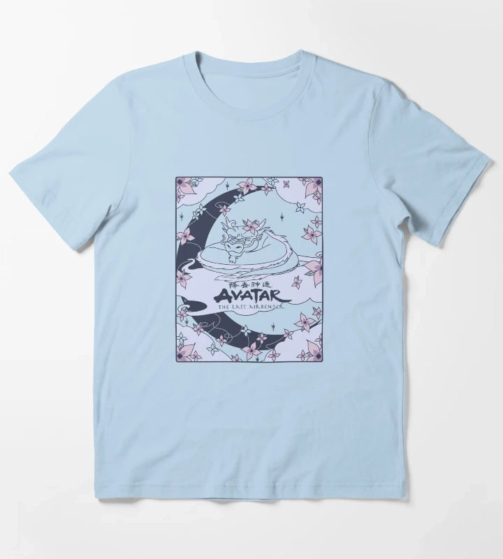 Avatar The Last Airbender Roku Dragon Card T-Shirt Sky Blue