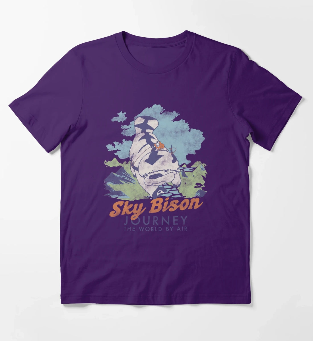 Avatar The Last Airbender Sky Bison Journey The World T-Shirt Purple