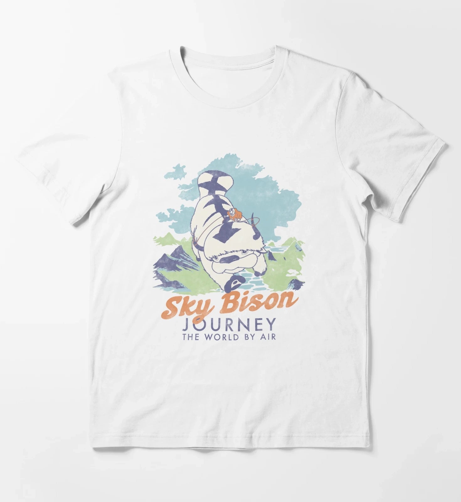 Avatar The Last Airbender Sky Bison Journey The World T-Shirt White