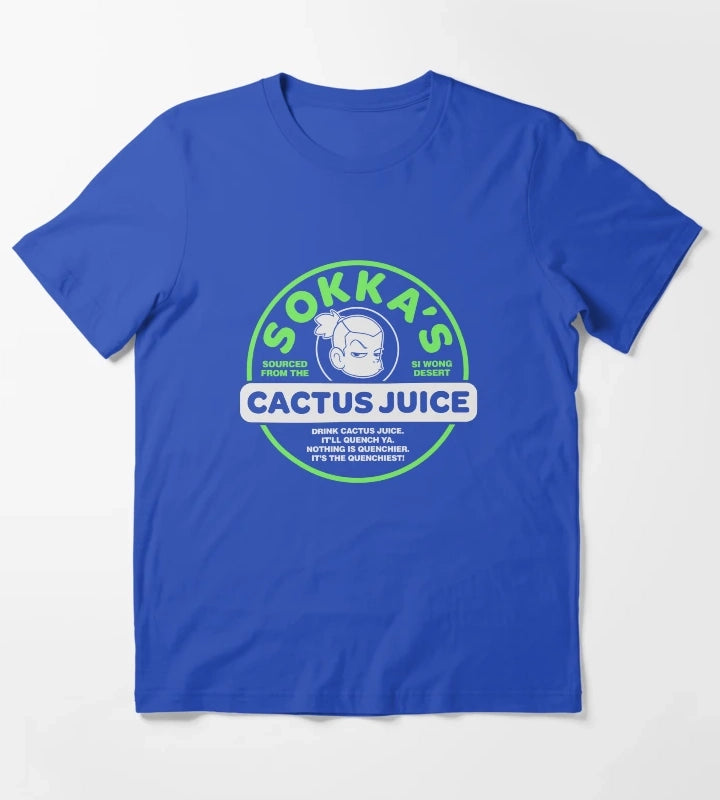 Avatar The Last Airbender Sokkas Cactus Juice Badge T-Shirt Blue