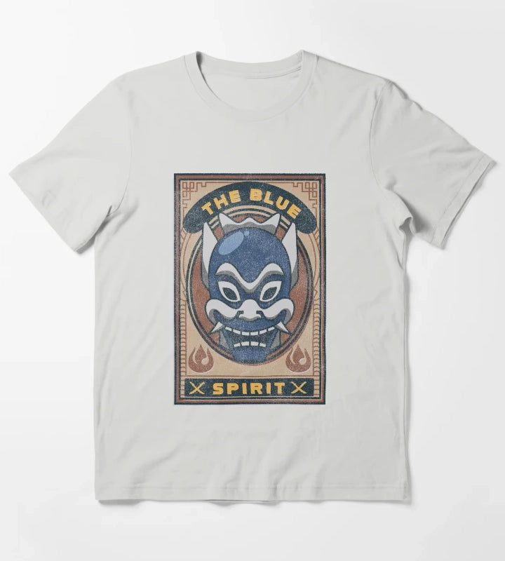 Avatar The Last Airbender The Blue Spirit Card T-Shirt Light Grey
