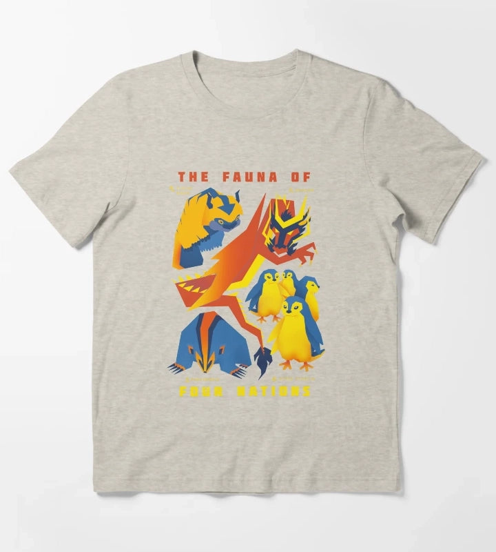 Avatar The Last Airbender The Fauna Of Four Nations T-Shirt Cream