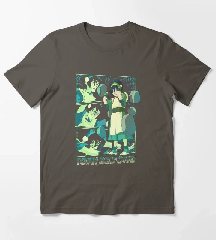 Avatar The Last Airbender Toph Beifong Earthbending Master T-Shirt Dark Grey