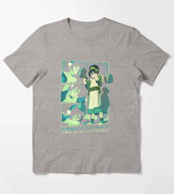 Avatar The Last Airbender Toph Beifong Earthbending Master T-Shirt Heather Grey