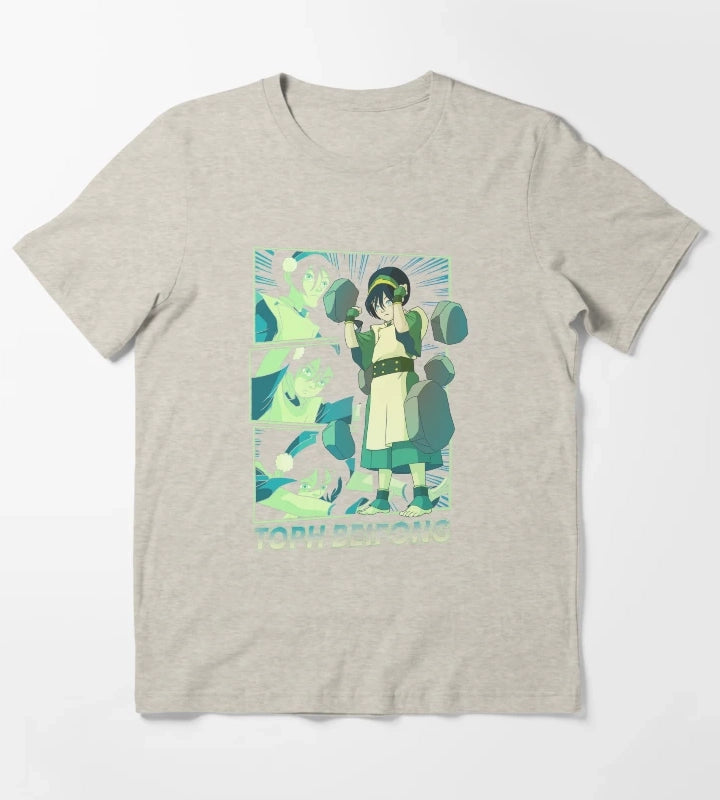Avatar The Last Airbender Toph Beifong Earthbending Master T-Shirt Cream