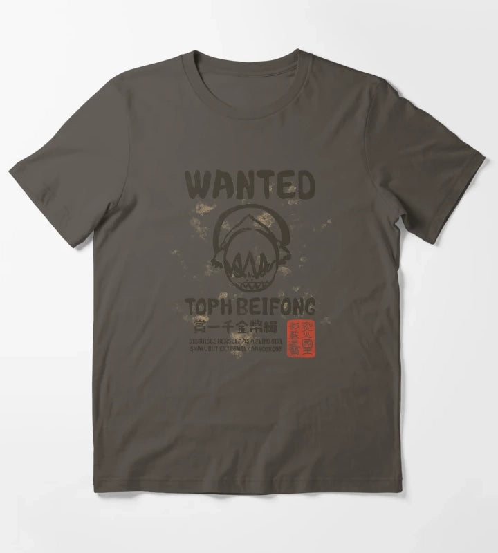 Avatar The Last Airbender Toph Beifong Wanted Poster T-Shirt Dark Grey