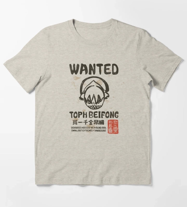 Avatar The Last Airbender Toph Beifong Wanted Poster T-Shirt Cream