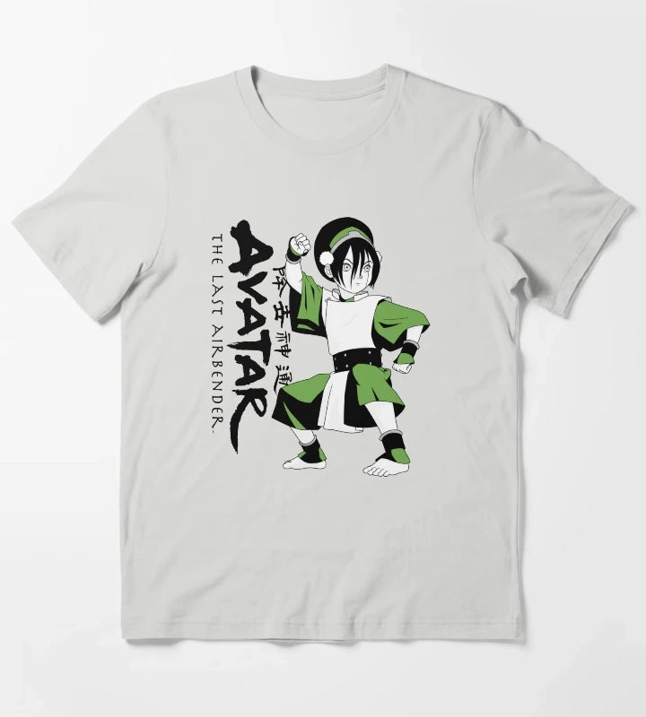 Avatar The Last Airbender Toph Earthbending Master Poster T-Shirt Light Grey