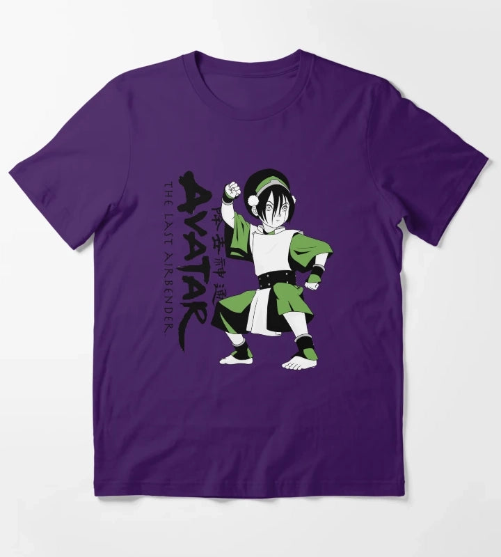 Avatar The Last Airbender Toph Earthbending Master Poster T-Shirt Purple