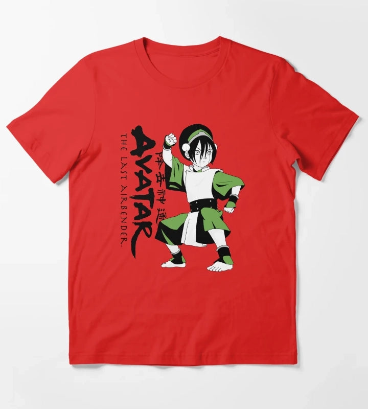 Avatar The Last Airbender Toph Earthbending Master Poster T-Shirt Red