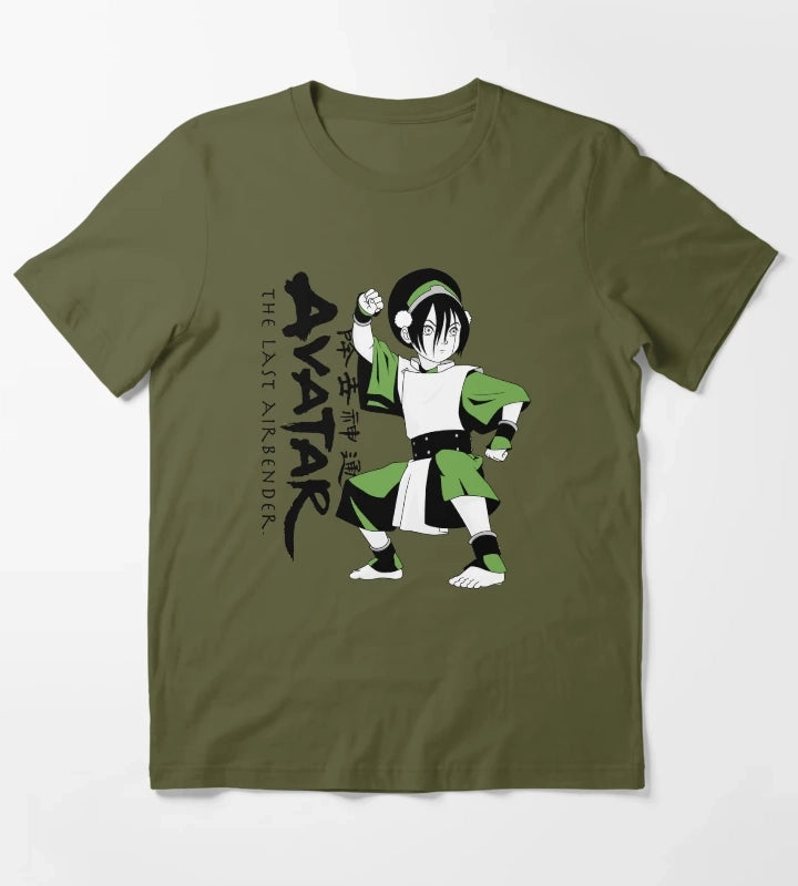 Avatar The Last Airbender Toph Earthbending Master Poster T-Shirt Olive Green