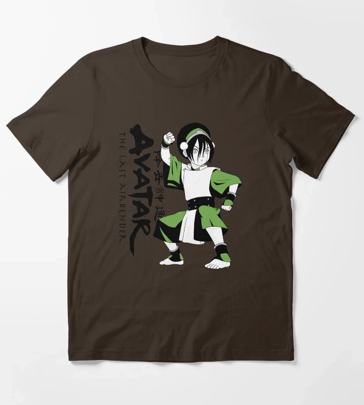 Avatar The Last Airbender Toph Earthbending Master Poster T-Shirt Brown