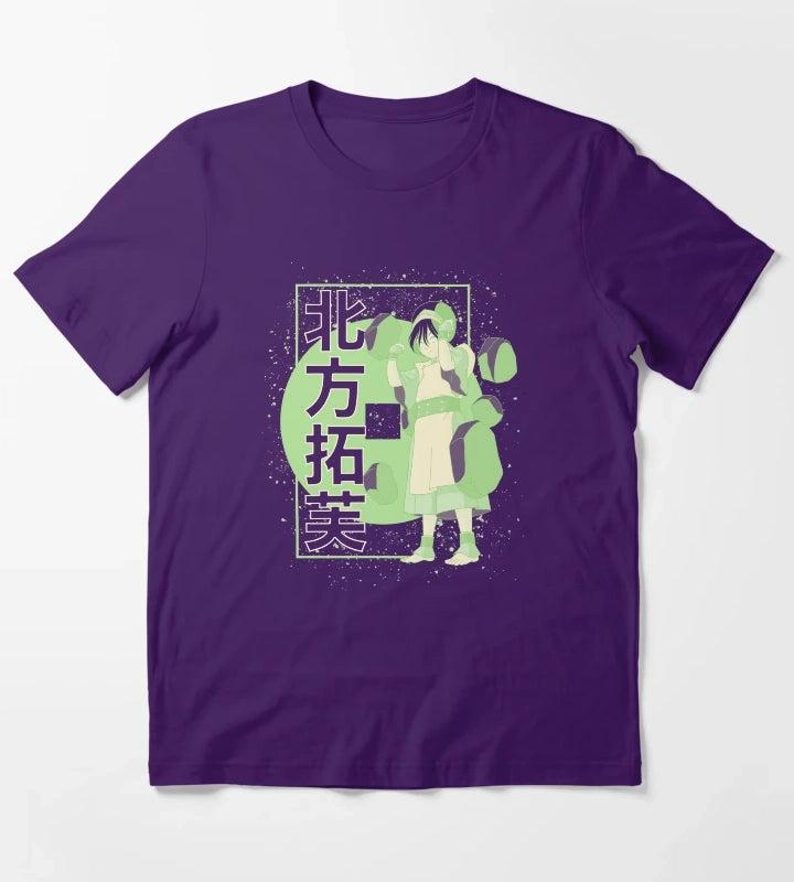 Avatar The Last Airbender Toph Kanji Poster T-Shirt Purple