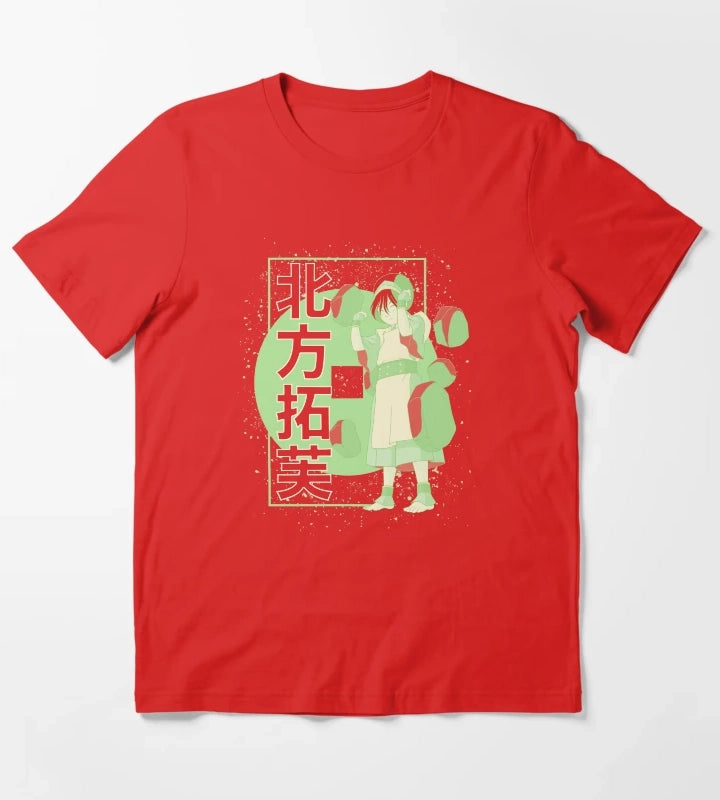 Avatar The Last Airbender Toph Kanji Poster T-Shirt Red