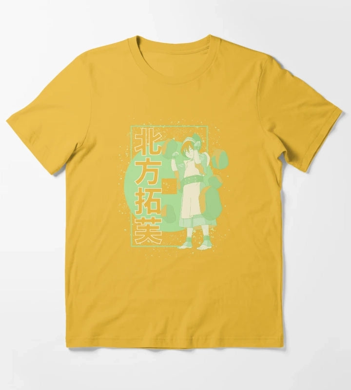 Avatar The Last Airbender Toph Kanji Poster T-Shirt Yellow