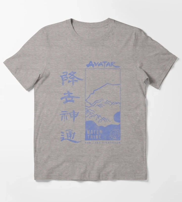 Avatar The Last Airbender Water Tribe Poster T-Shirt Heather Grey