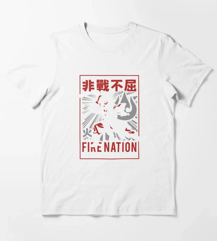 Avatar The Last Airbender Zuko Fire Nation Never Give Up T-Shirt White