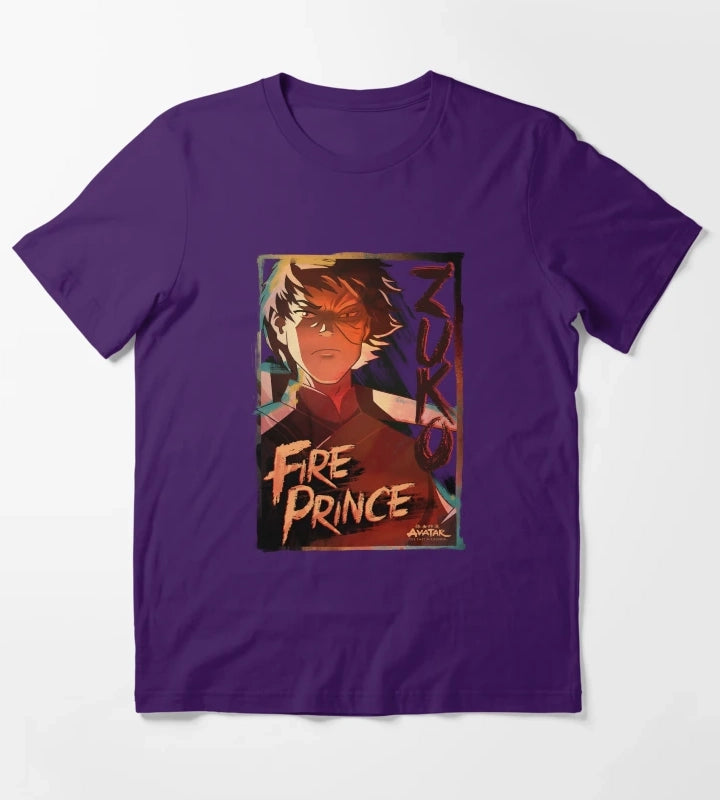 Avatar The Last Airbender Zuko Fire Prince Portrait T-Shirt Purple