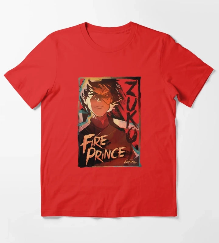 Avatar The Last Airbender Zuko Fire Prince Portrait T-Shirt Red