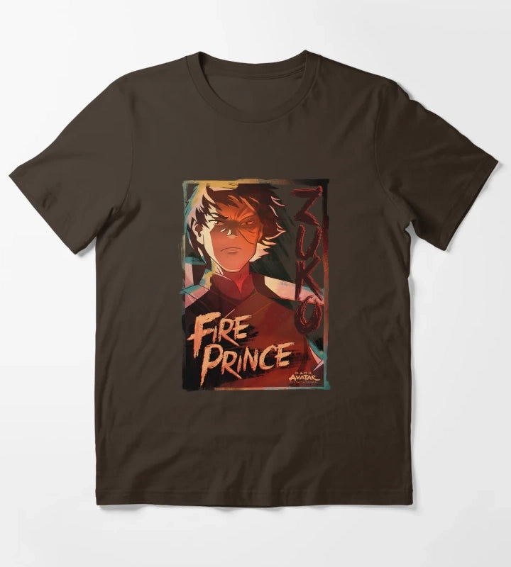 Avatar The Last Airbender Zuko Fire Prince Portrait T-Shirt Brown