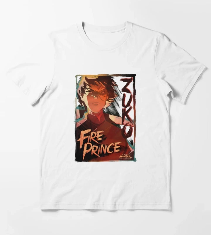 Avatar The Last Airbender Zuko Fire Prince Portrait T-Shirt White