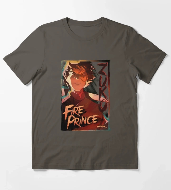 Avatar The Last Airbender Zuko Fire Prince Portrait T-Shirt Dark Grey