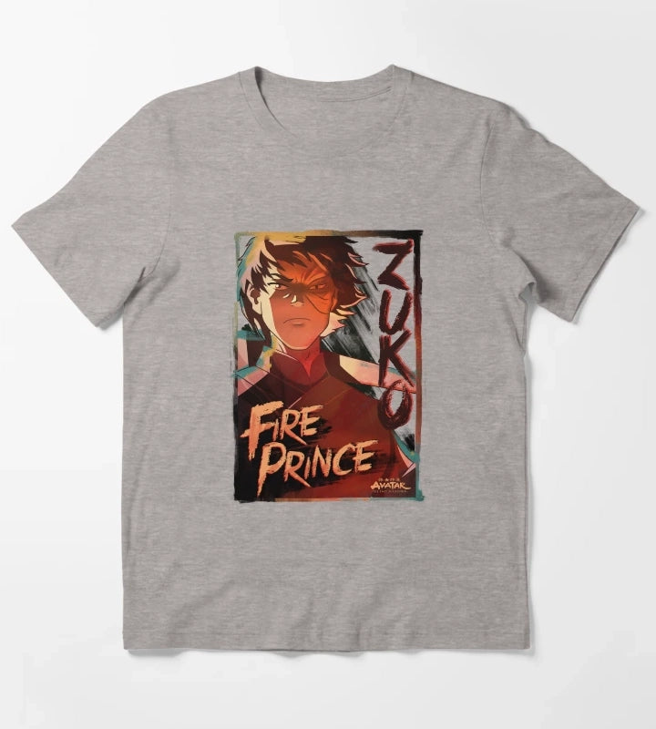 Avatar The Last Airbender Zuko Fire Prince Portrait T-Shirt Heather Grey