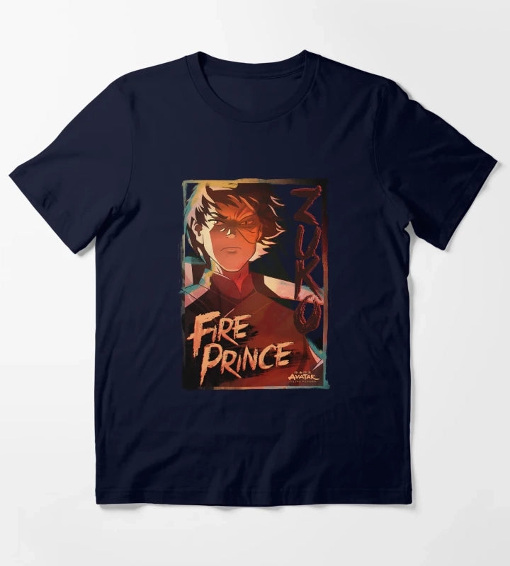 Avatar The Last Airbender Zuko Fire Prince Portrait T-Shirt Navy