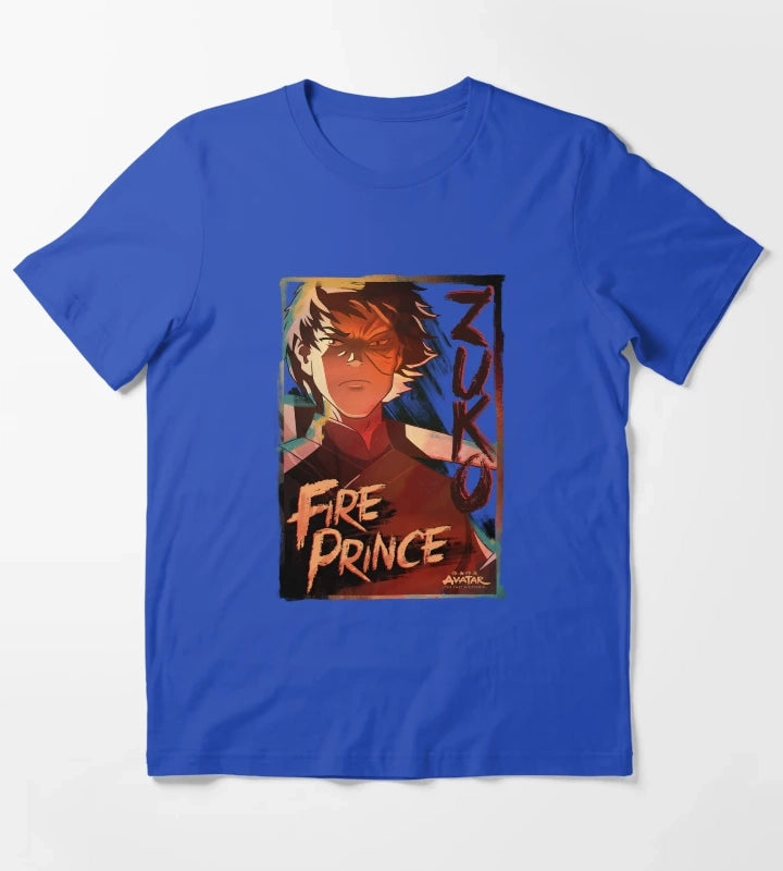 Avatar The Last Airbender Zuko Fire Prince Portrait T-Shirt Blue