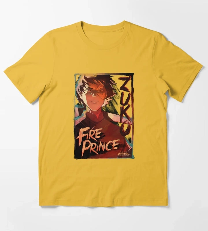 Avatar The Last Airbender Zuko Fire Prince Portrait T-Shirt Yellow