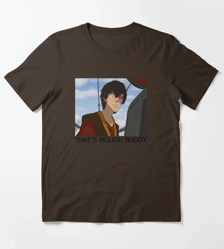 Avatar The Last Airbender Zuko Panel Thats Rough Buddy T-Shirt Brown