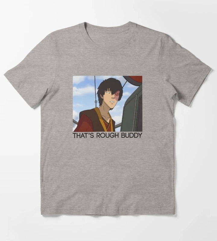 Avatar The Last Airbender Zuko Panel Thats Rough Buddy T-Shirt Heather Grey