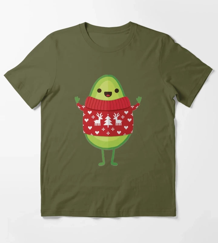 Avo Merry Christmas T-Shirt Olive Green